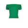 Raizzed off shoulder top groen