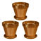 Mica Decorations pot met schotel Stan oker 3 stuks (13,5x12,5 cm)