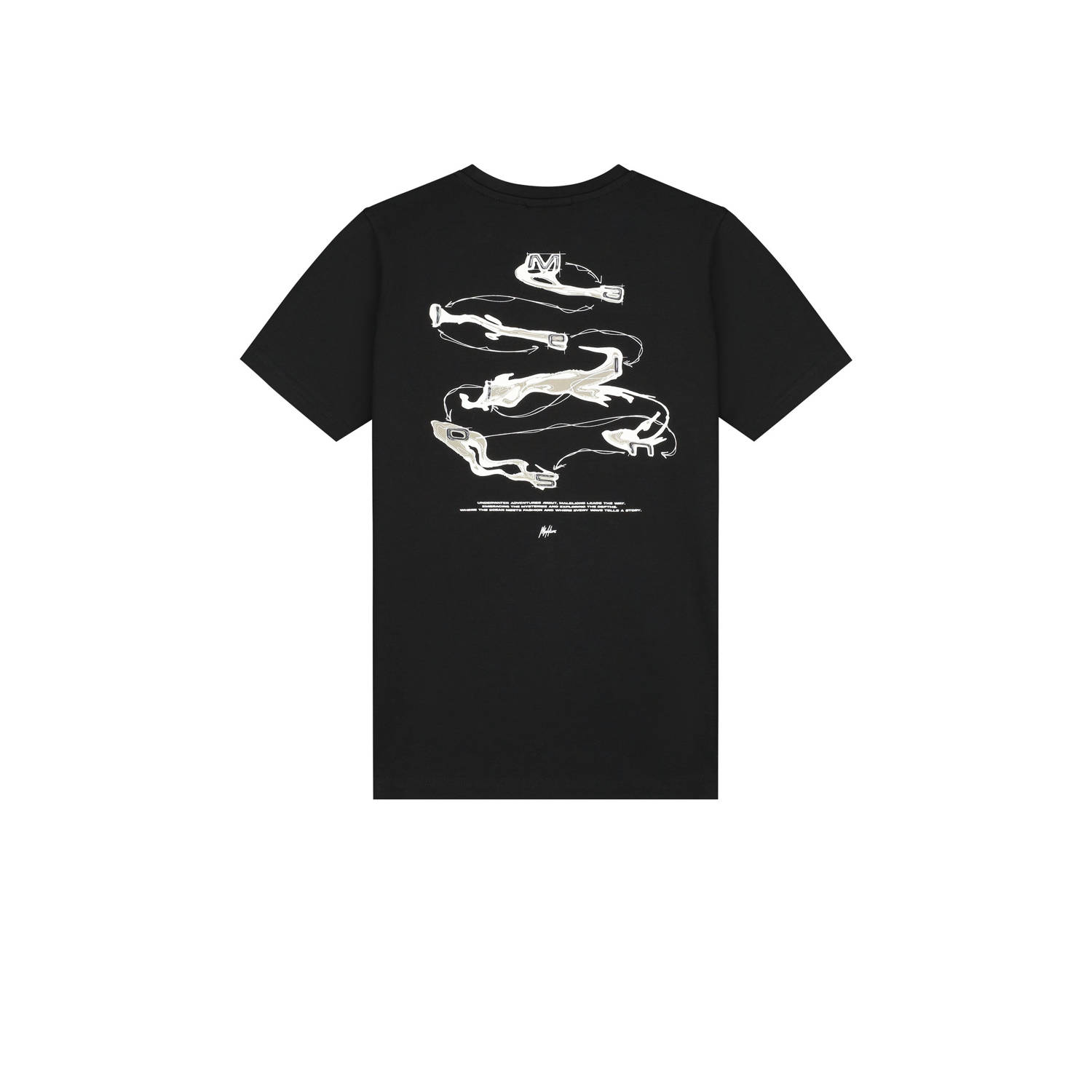 Malelions T-shirt zwart