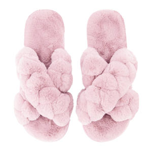 huisslippers Willow van imitatiebont roze