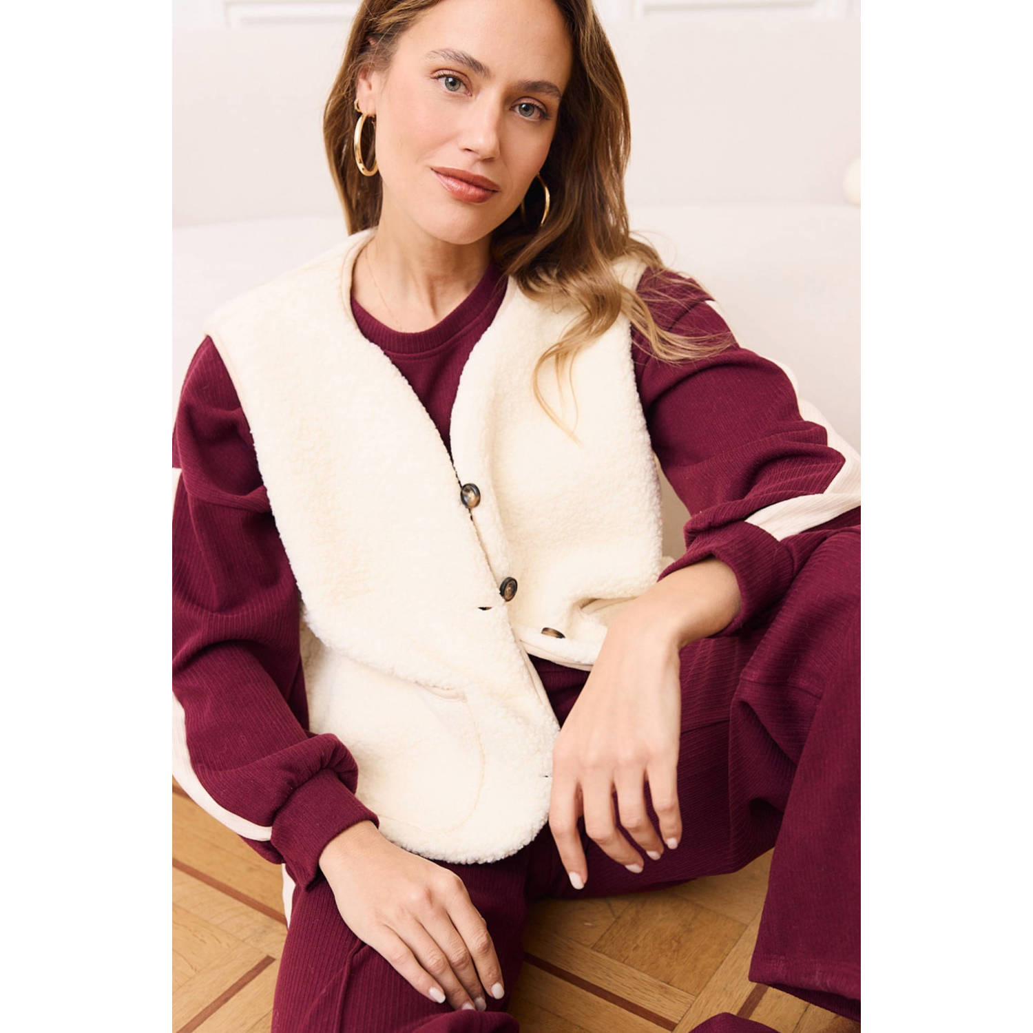 LOLALIZA gilet antiek cremewit