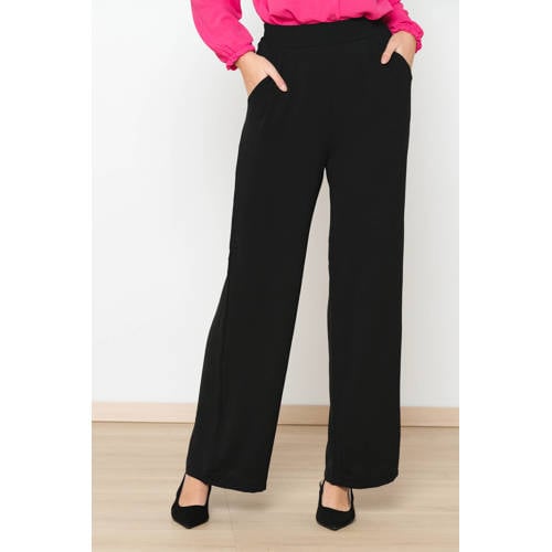 LOLALIZA wide leg high waist pantalon zwart afbeelding