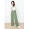 LOLALIZA wide leg high waist pantalon kaki