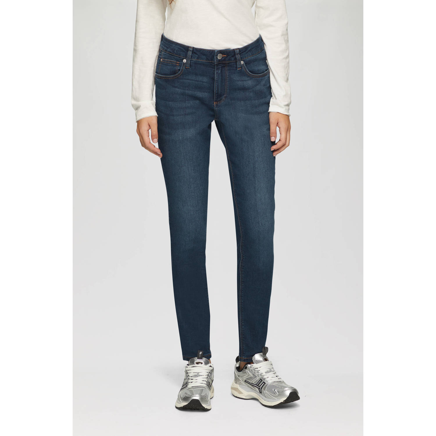 Q S by s.Oliver regular waist slim fit jeans dark blue denim