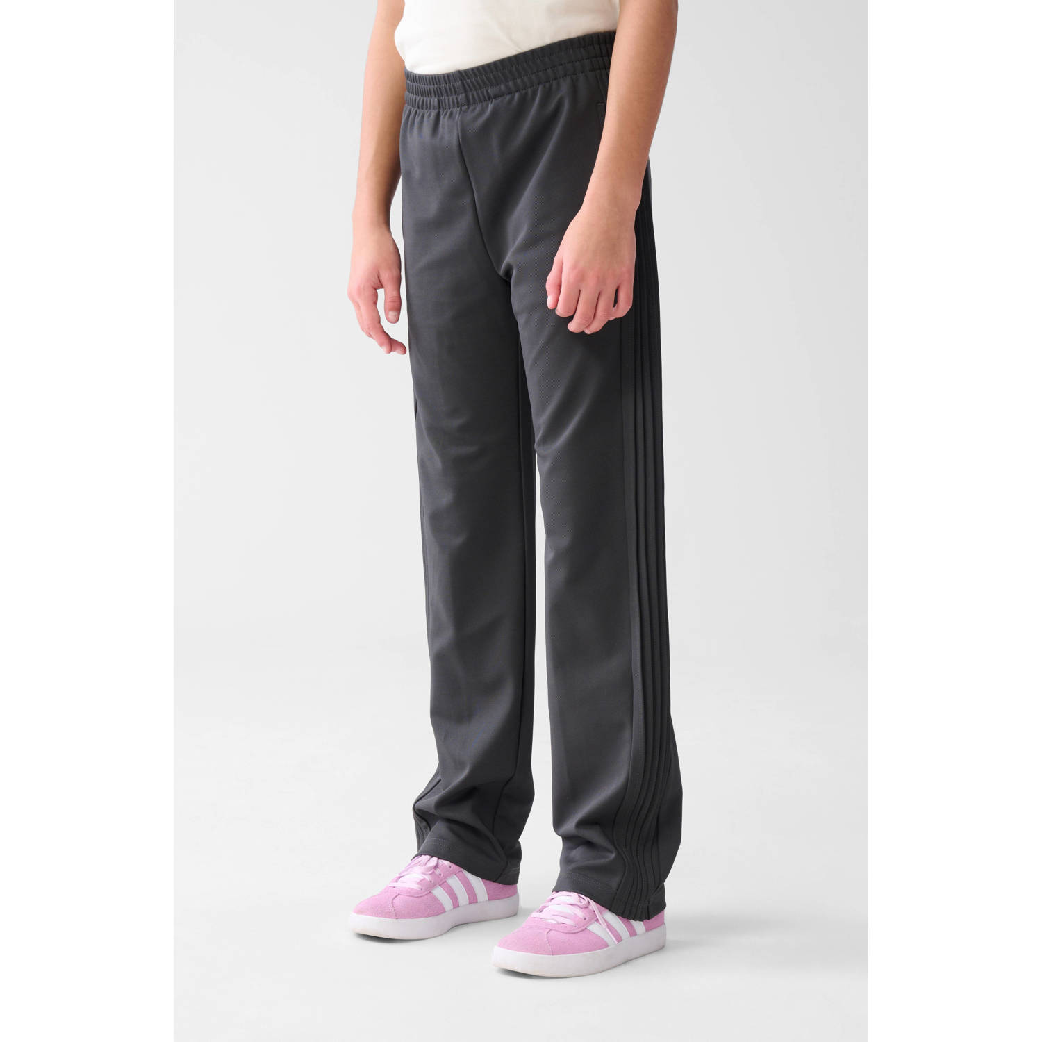 Shoeby wide leg casual broek grijs