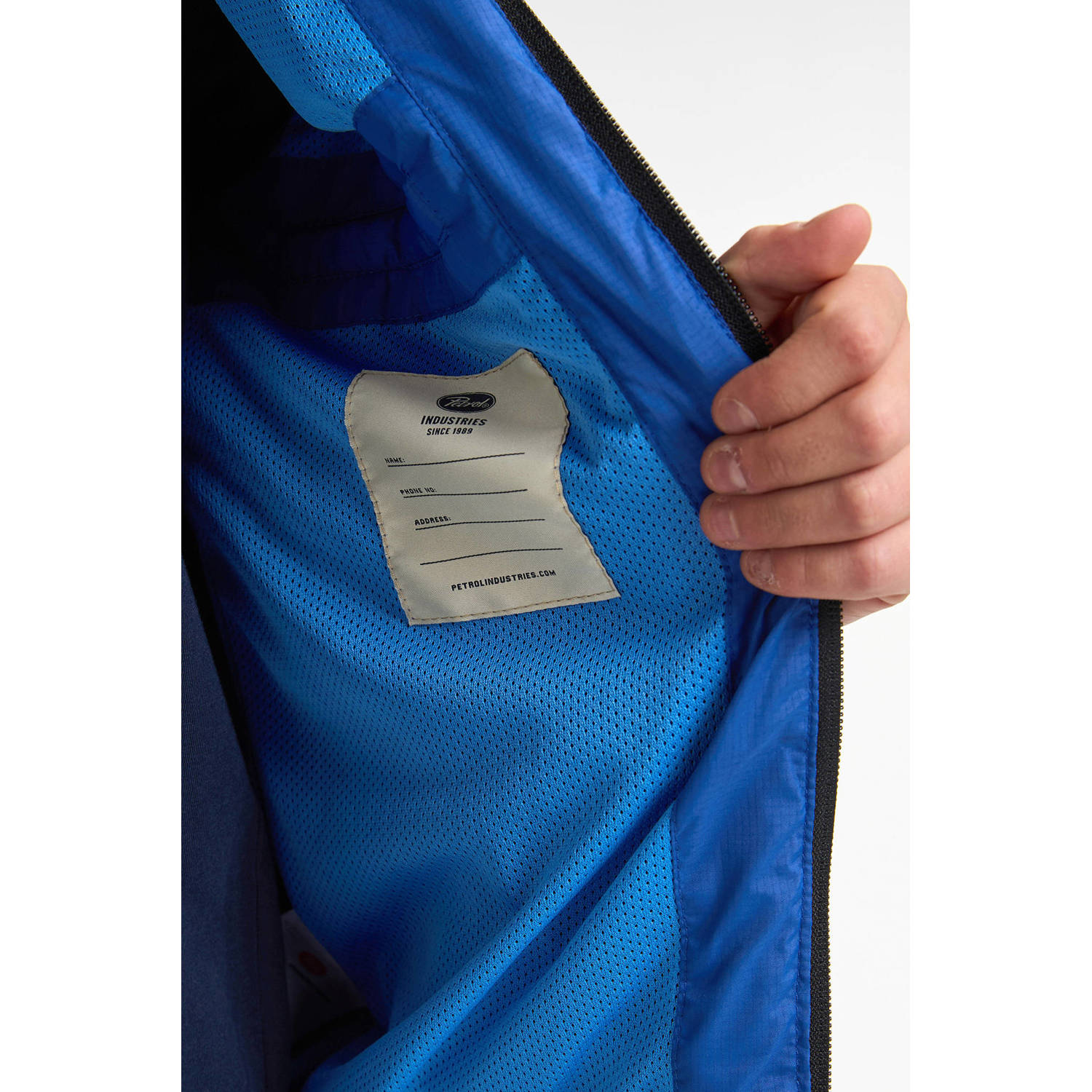 Petrol Industries gewatteerde jas blauw