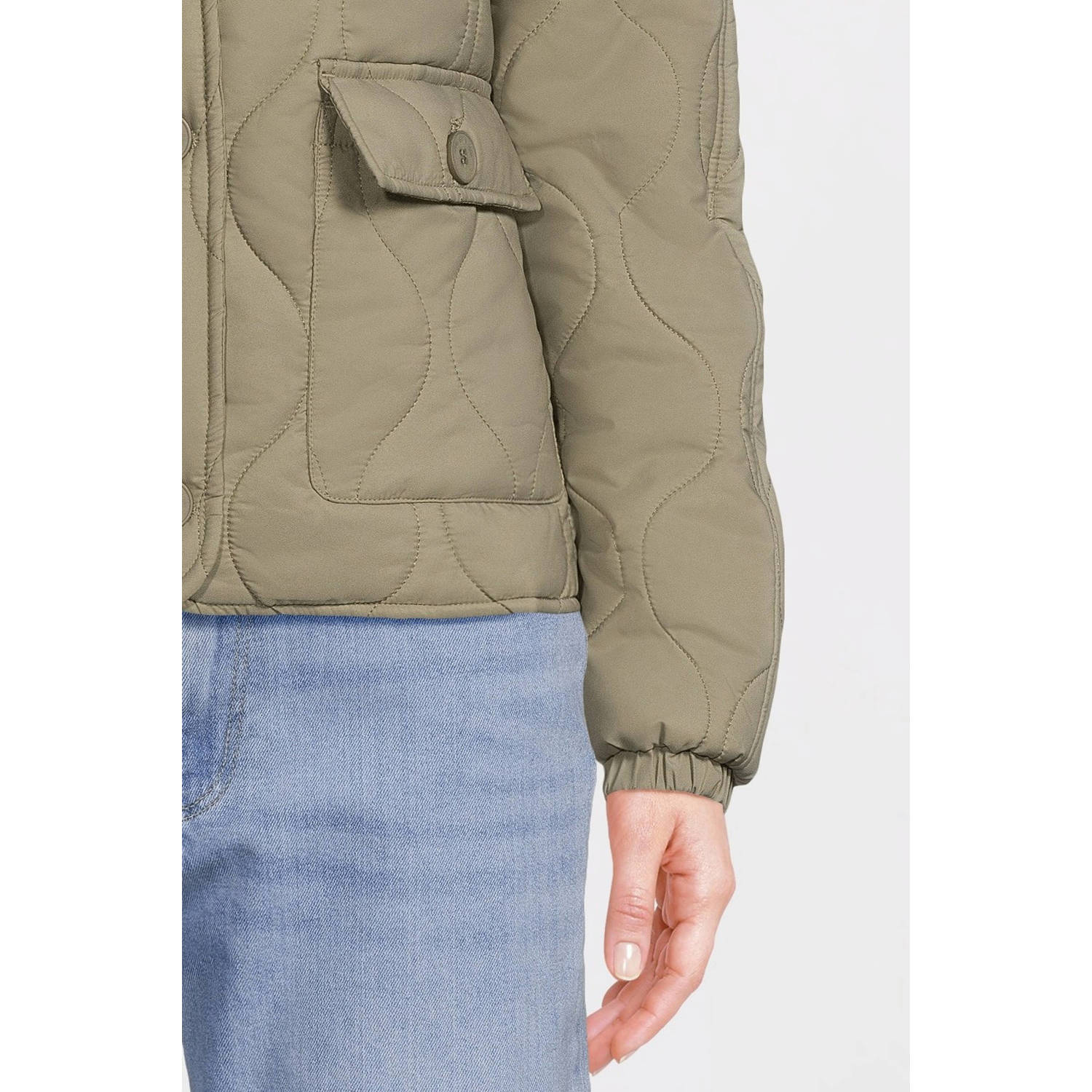 Cars quilted jas lichtkaki