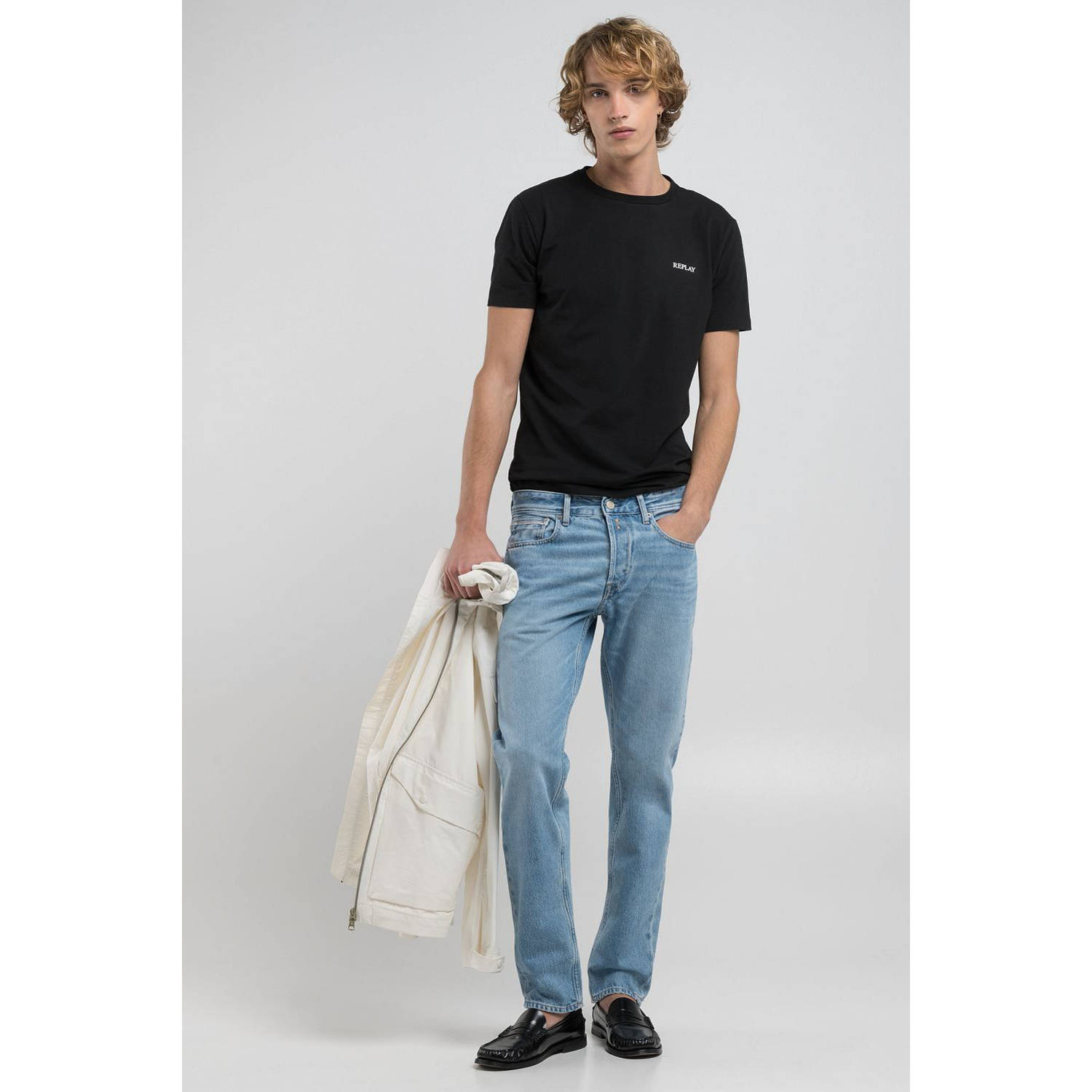 REPLAY GROVER straight leg jeans light blue