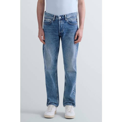 REPLAY GROVER straight leg jeans medium blue afbeelding