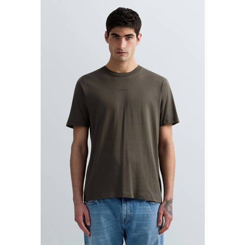 REPLAY regular fit t-shirt mud green afbeelding