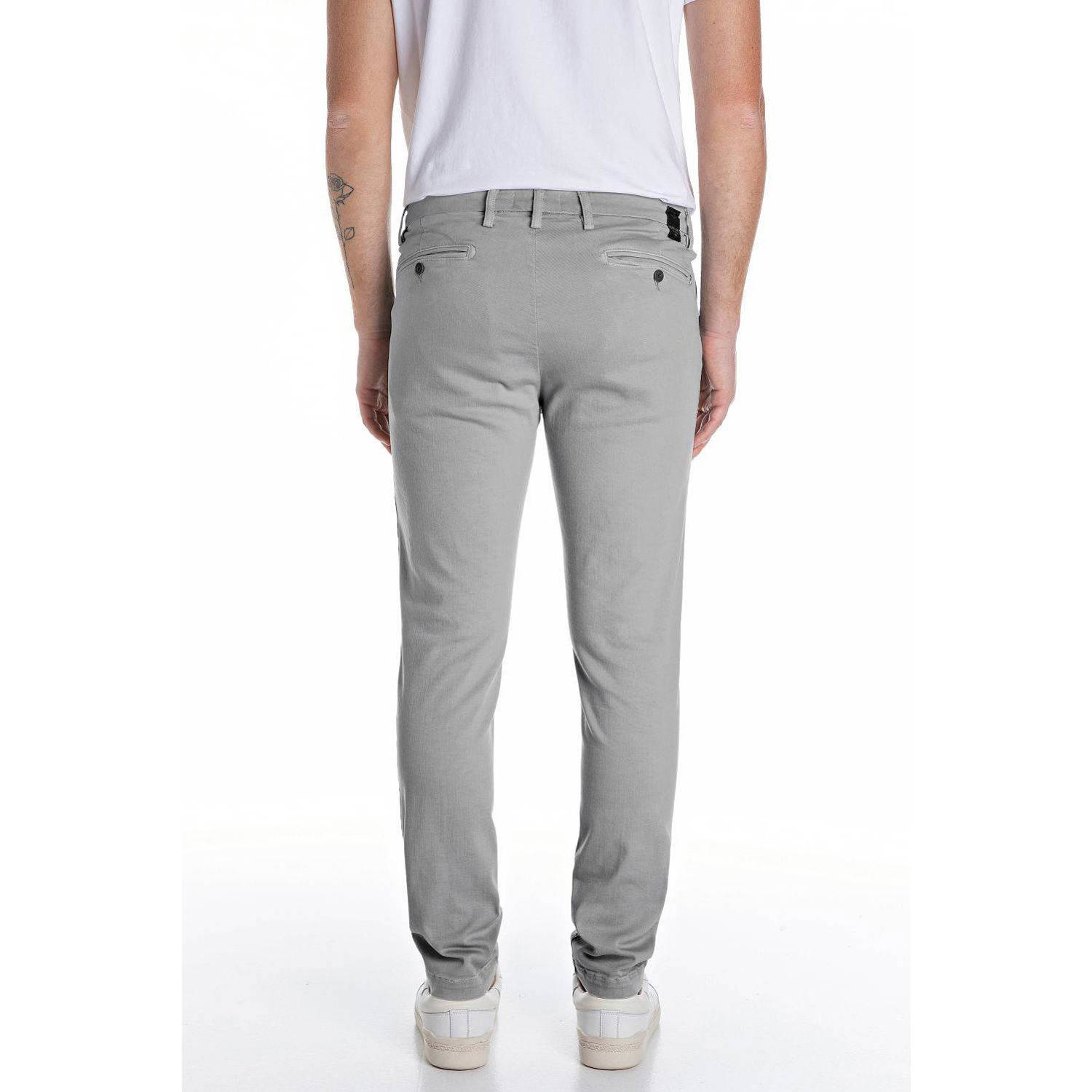 REPLAY slim fit chino ZEUMAR grijs