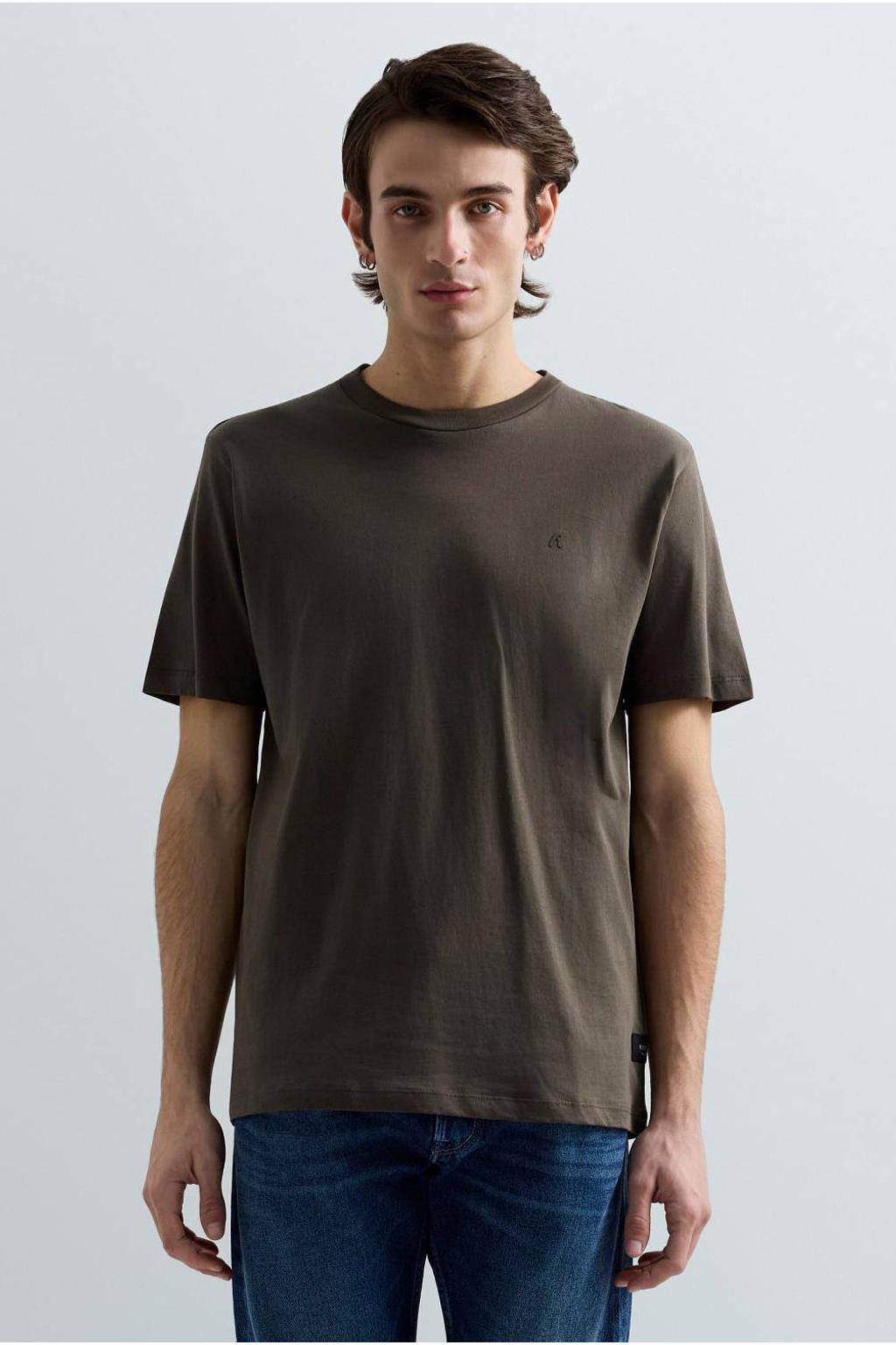 REPLAY T-shirt donkergroen