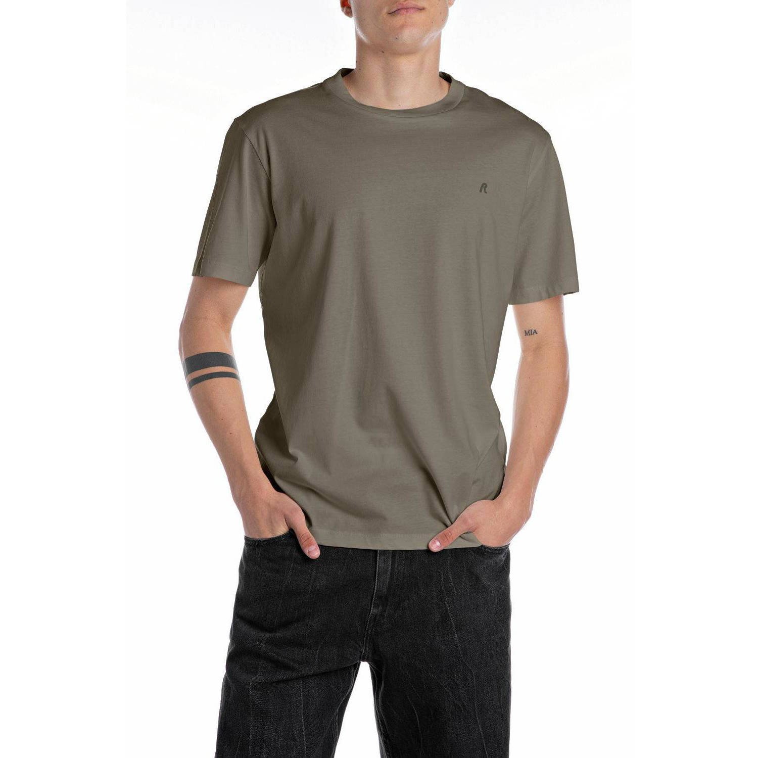 REPLAY T-shirt mud green