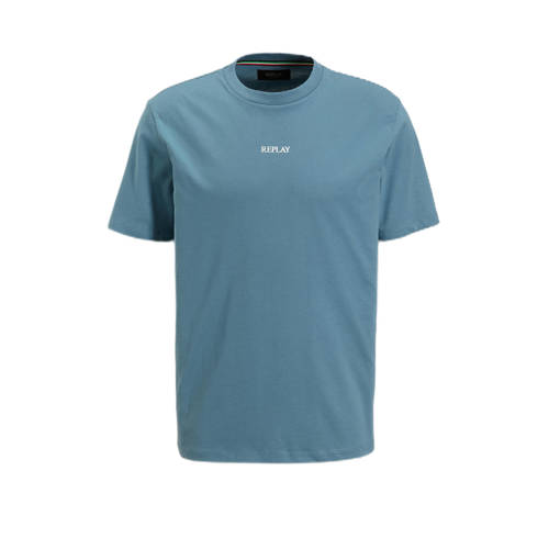 REPLAY regular fit t-shirt blauw afbeelding