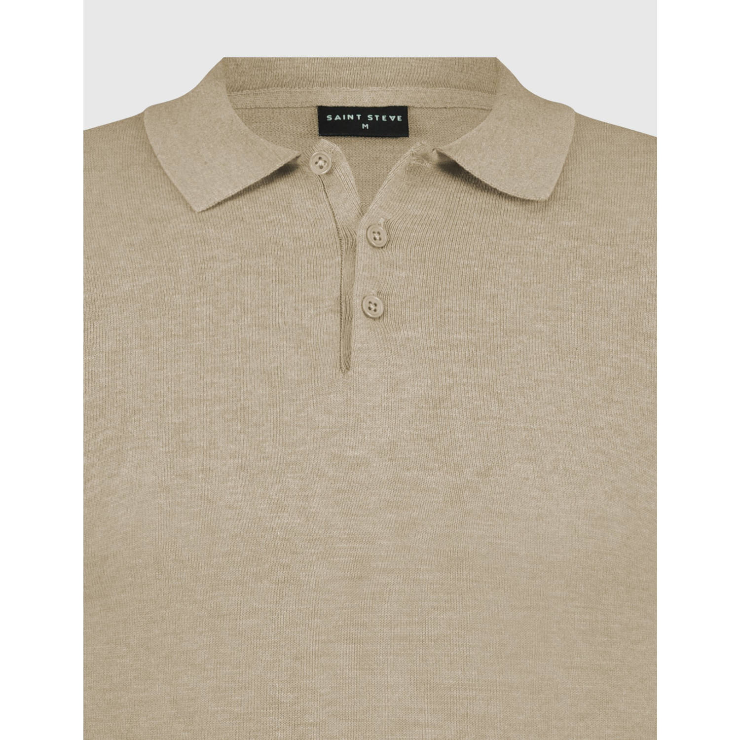 Saint Steve polo gebreid beige