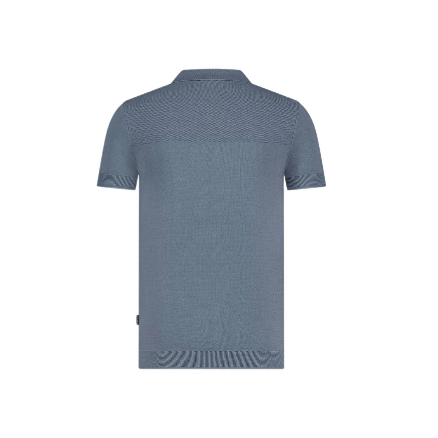 Saint Steve regular polo gebreid blauw