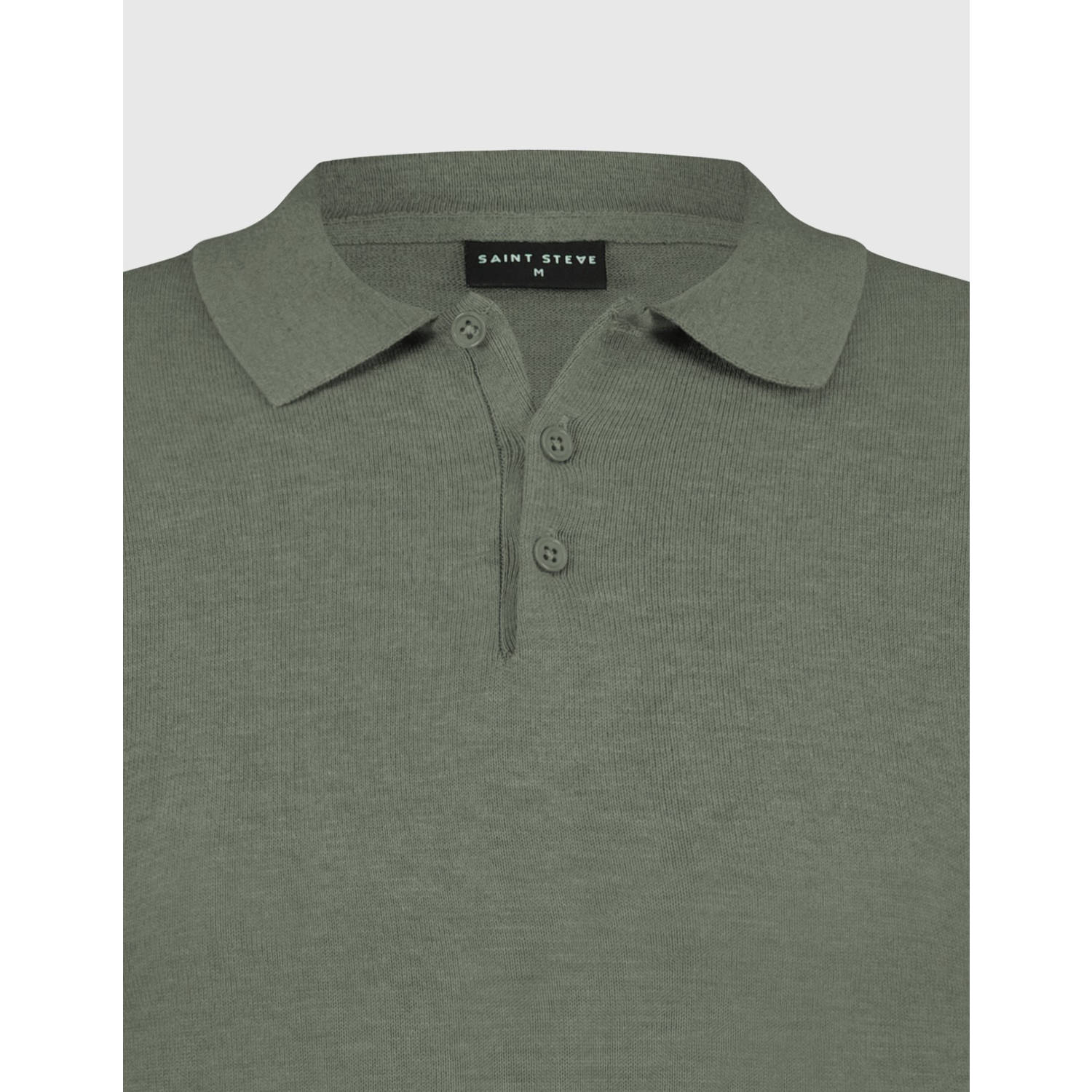 Saint Steve polo gebreid groen
