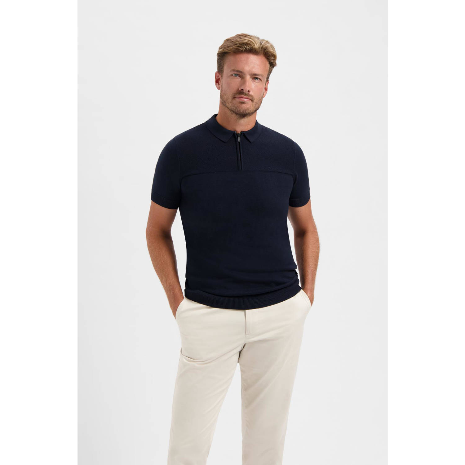 Saint Steve regular polo gebreid