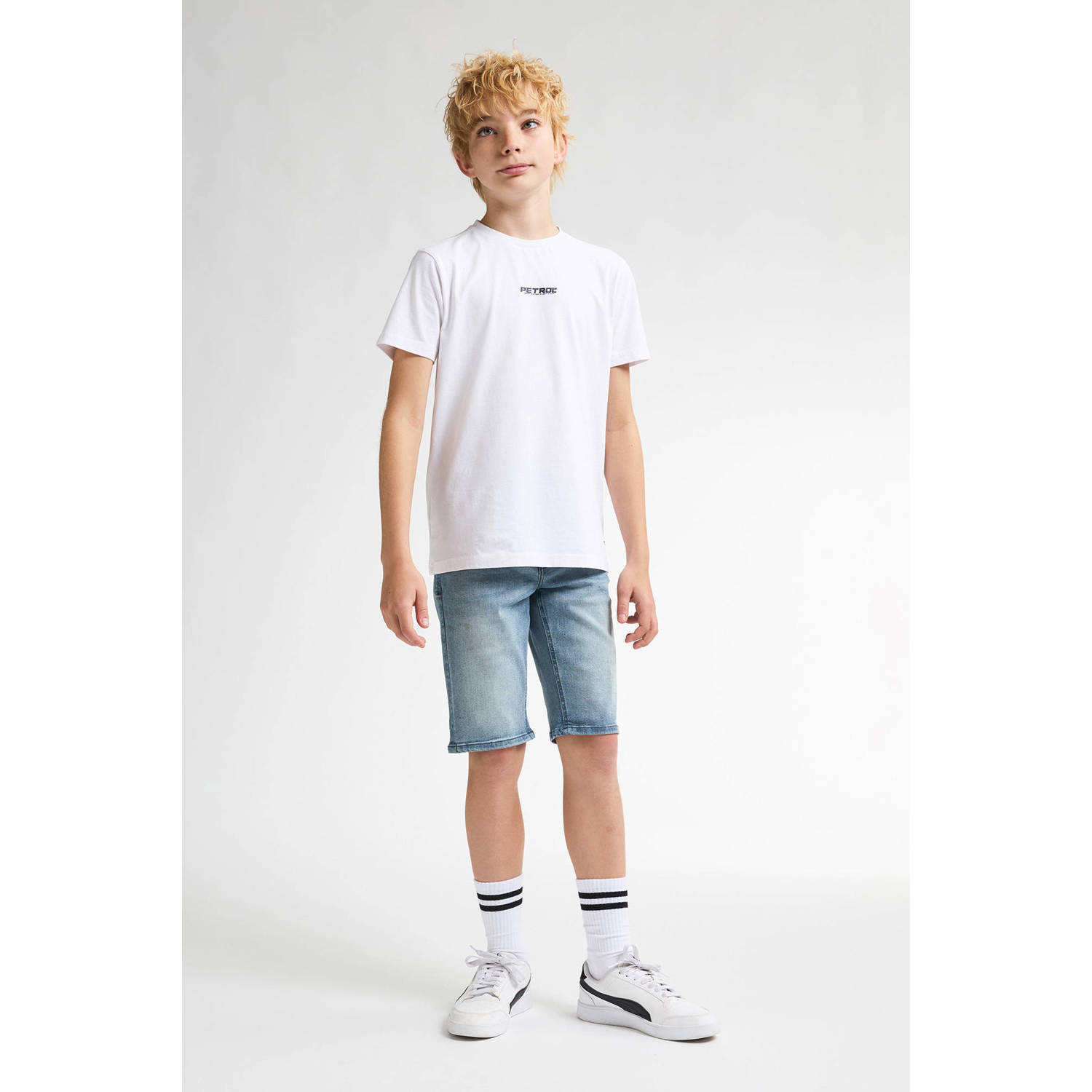 Petrol Industries denim short light blue denim