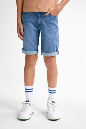 denim short medium blue denim