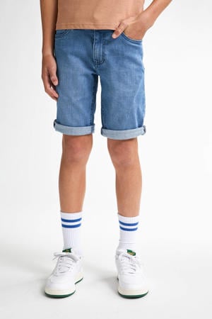 denim short medium blue denim