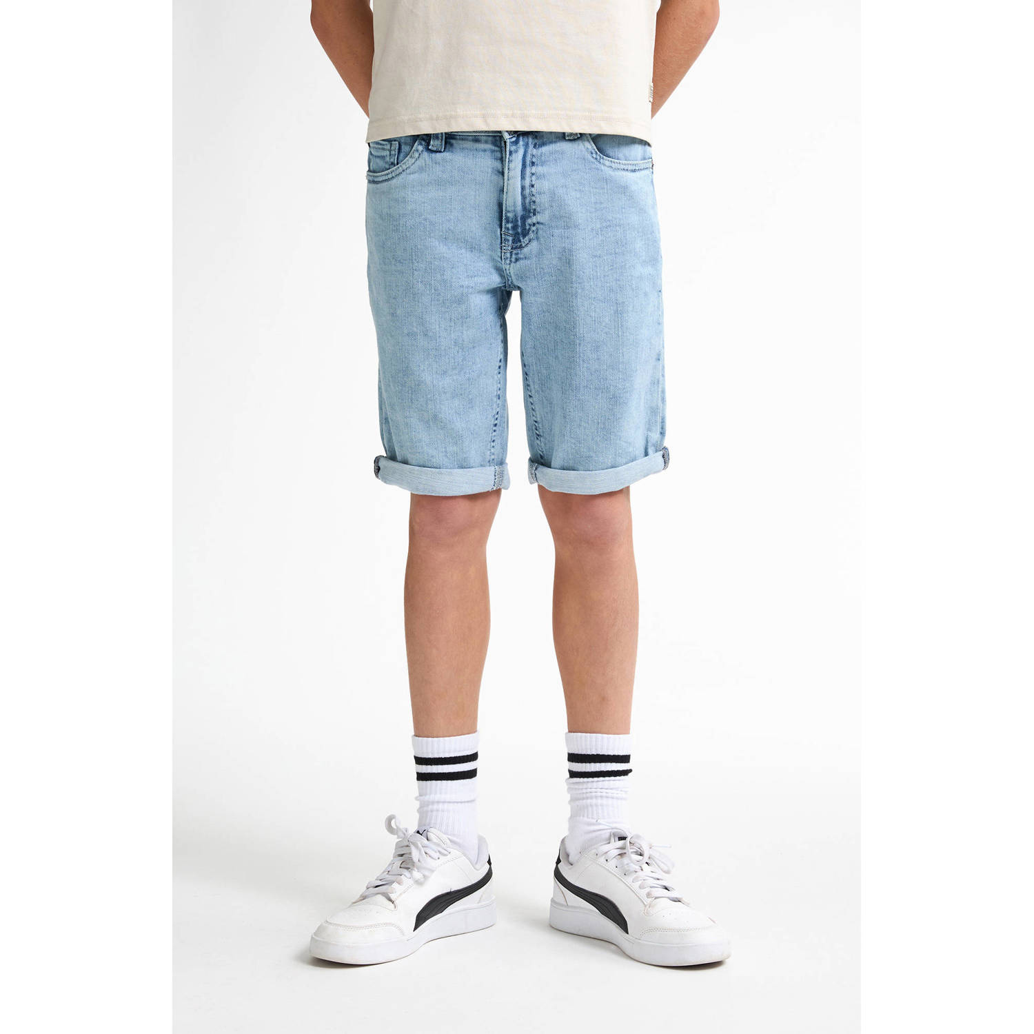 Petrol Industries denim short light blue denim