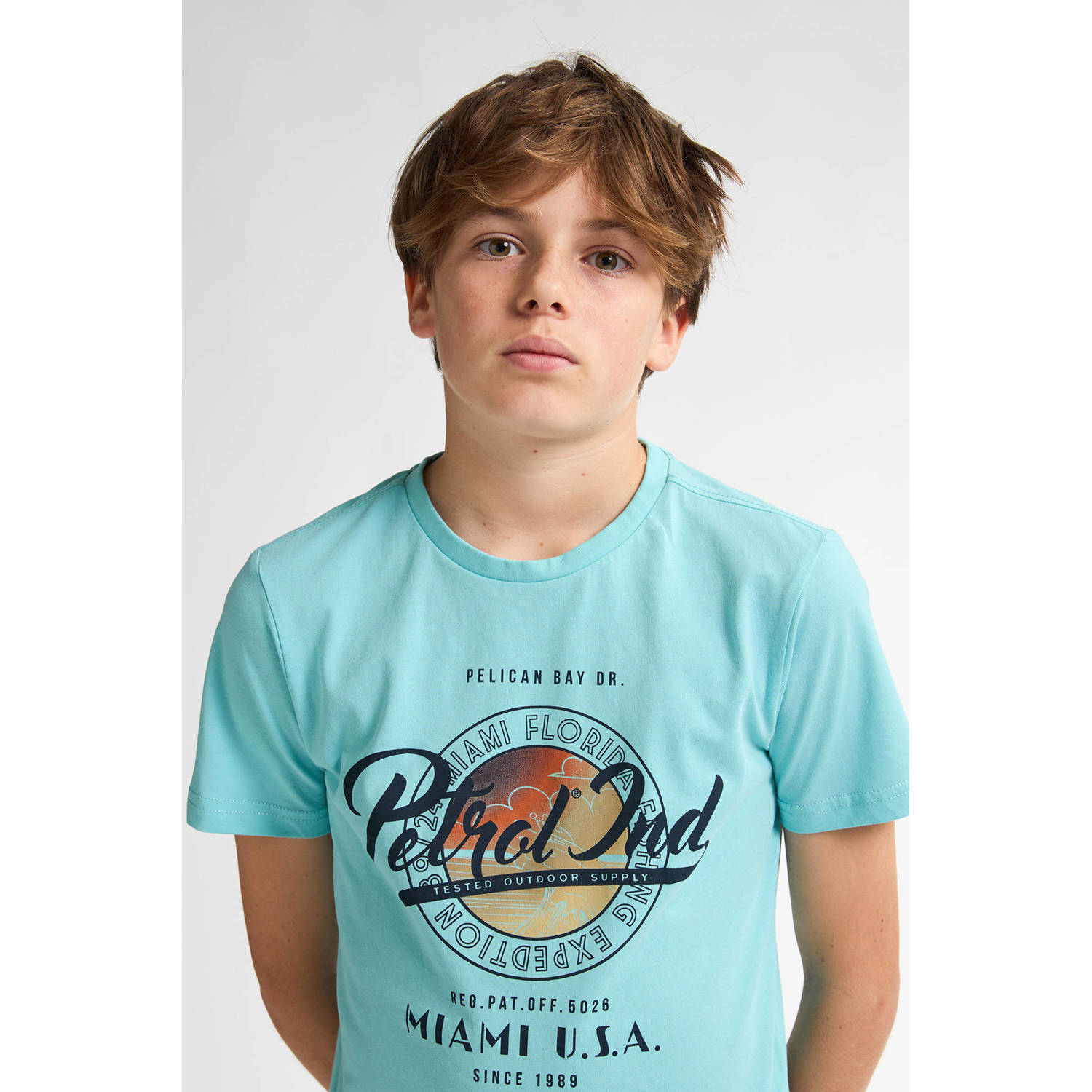 Petrol Industries T-shirt blauw