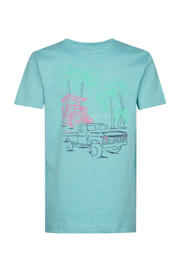 thumbnail: Petrol Industries T-shirt met backprint mintgroen