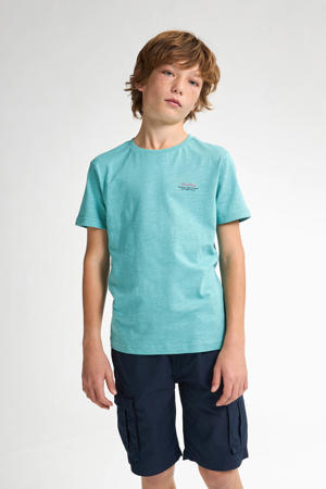 T-shirt met backprint mintgroen