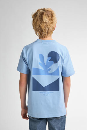 T-shirt met backprint blauw