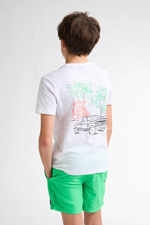 T-shirt met backprint wit