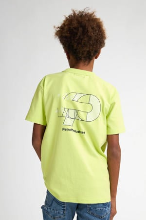 T-shirt met backprint geel
