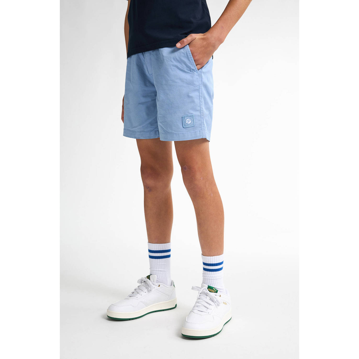 Petrol Industries chino short lichtblauw
