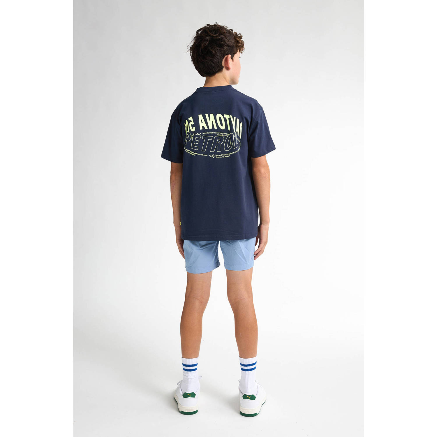 Petrol Industries chino short lichtblauw