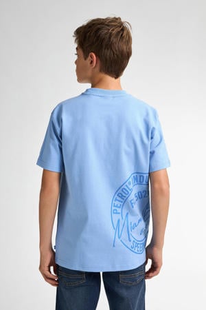 T-shirt met backprint blauw