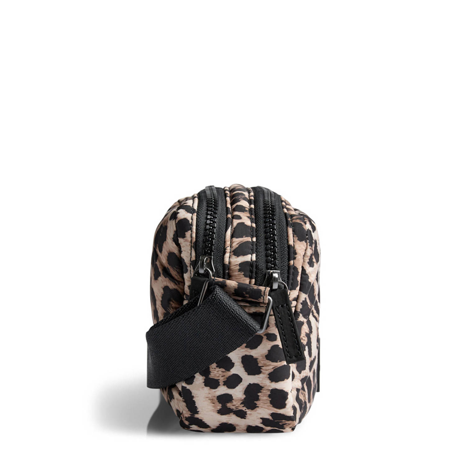 Markberg crossbody tas met panterprint LessMBG bruin
