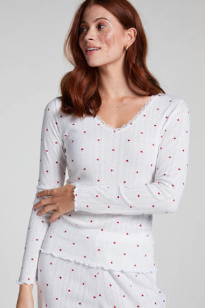 pyjamatop Pointelle wit