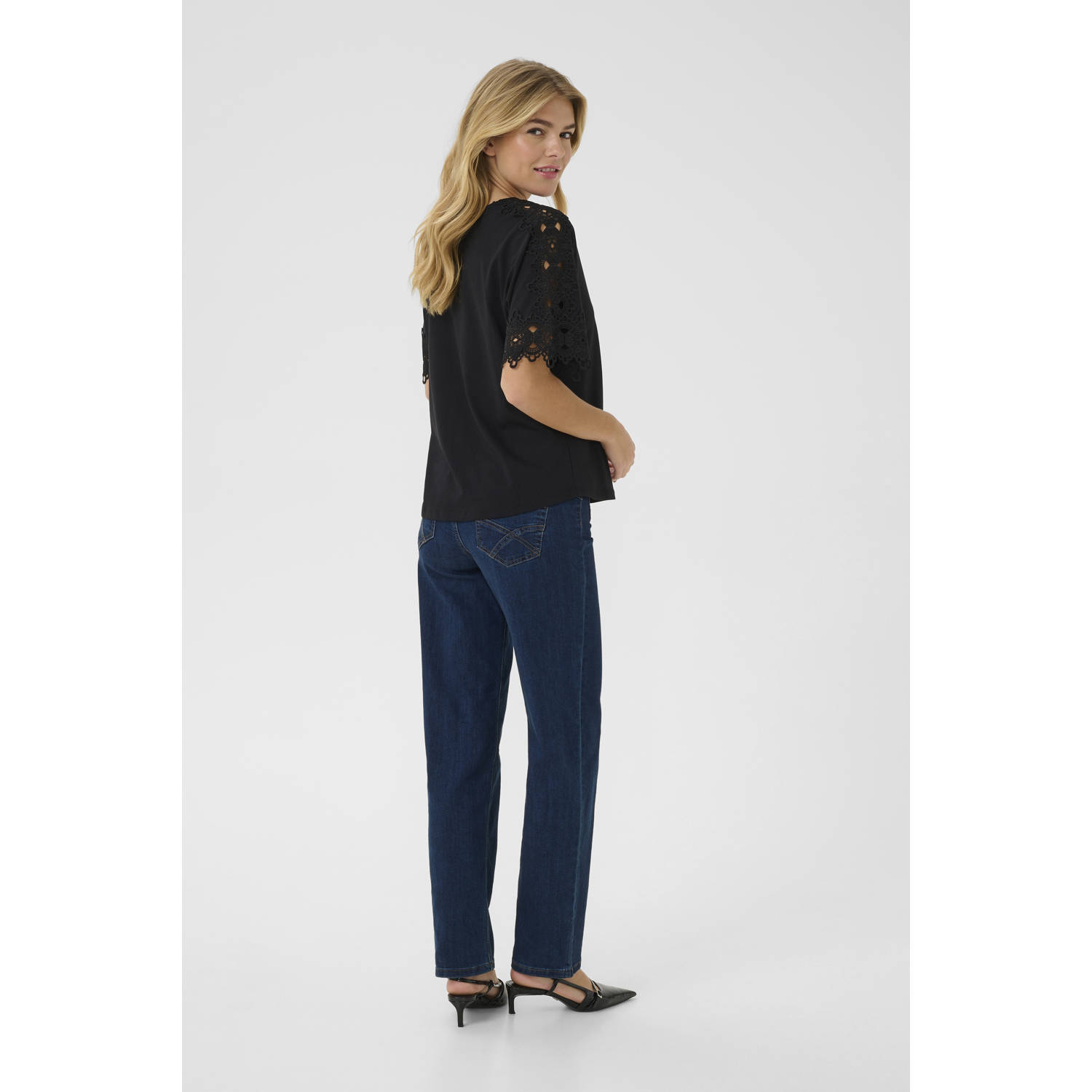 Cream top zwart