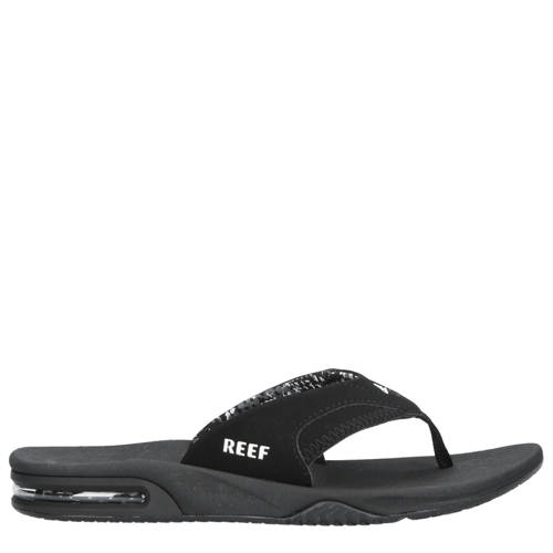 Reef Fanning nubuck teenslippers zwart afbeelding