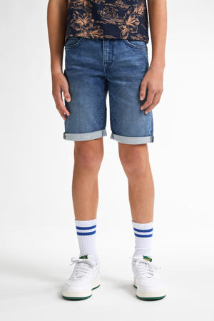 denim short medium blue denim