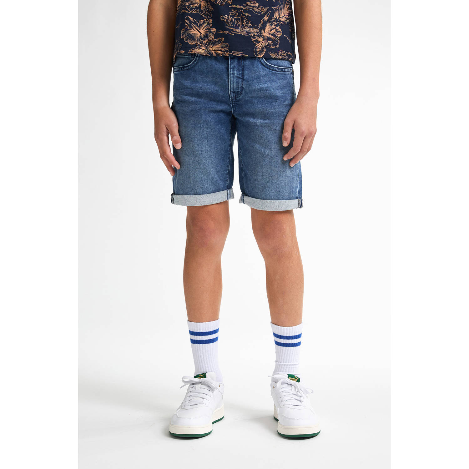 Petrol Industries denim short medium blue denim