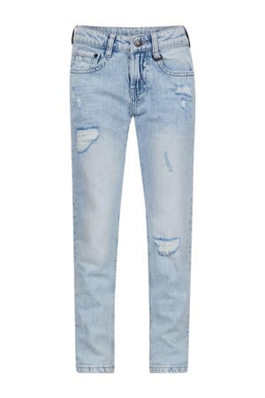 straight leg jeans light blue denim