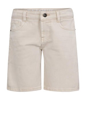 denim relaxed short beige