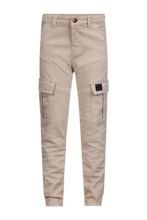 tapered cargo broek beige