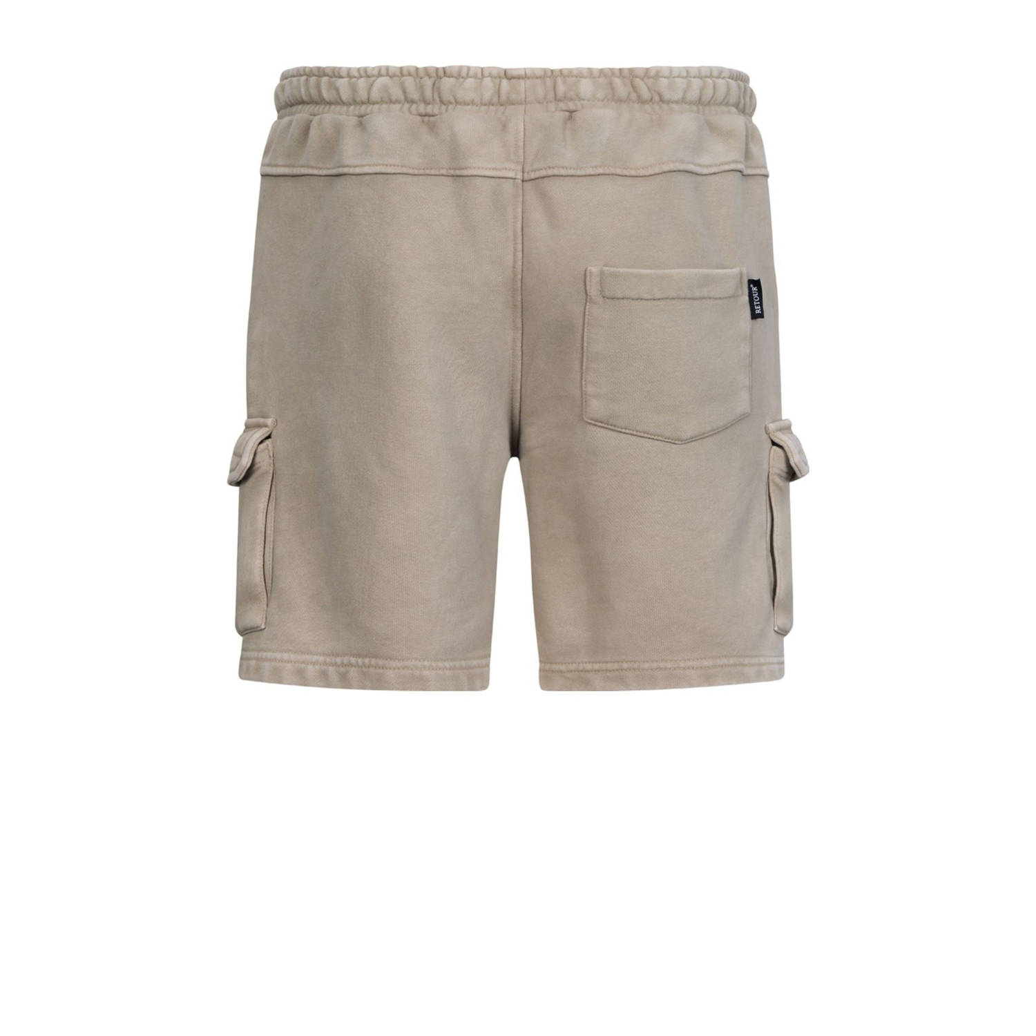 Retour Jeans relaxed cargo sweatshort lichtbruin