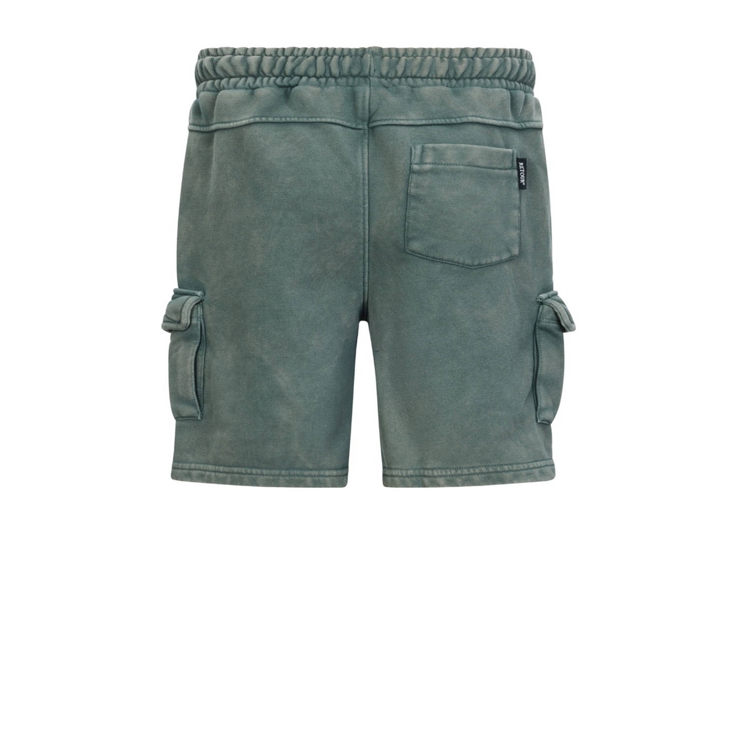 Retour Jeans relaxed cargo sweatshort groen