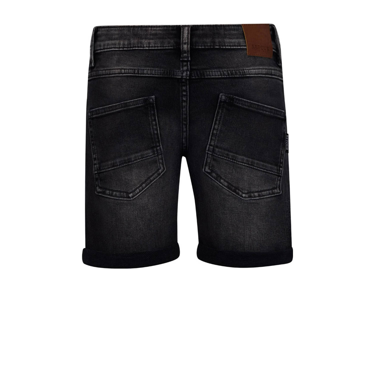 Retour Jeans straight denim short grey denim