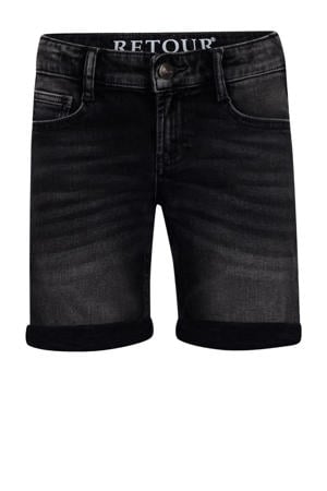 straight denim short grey denim