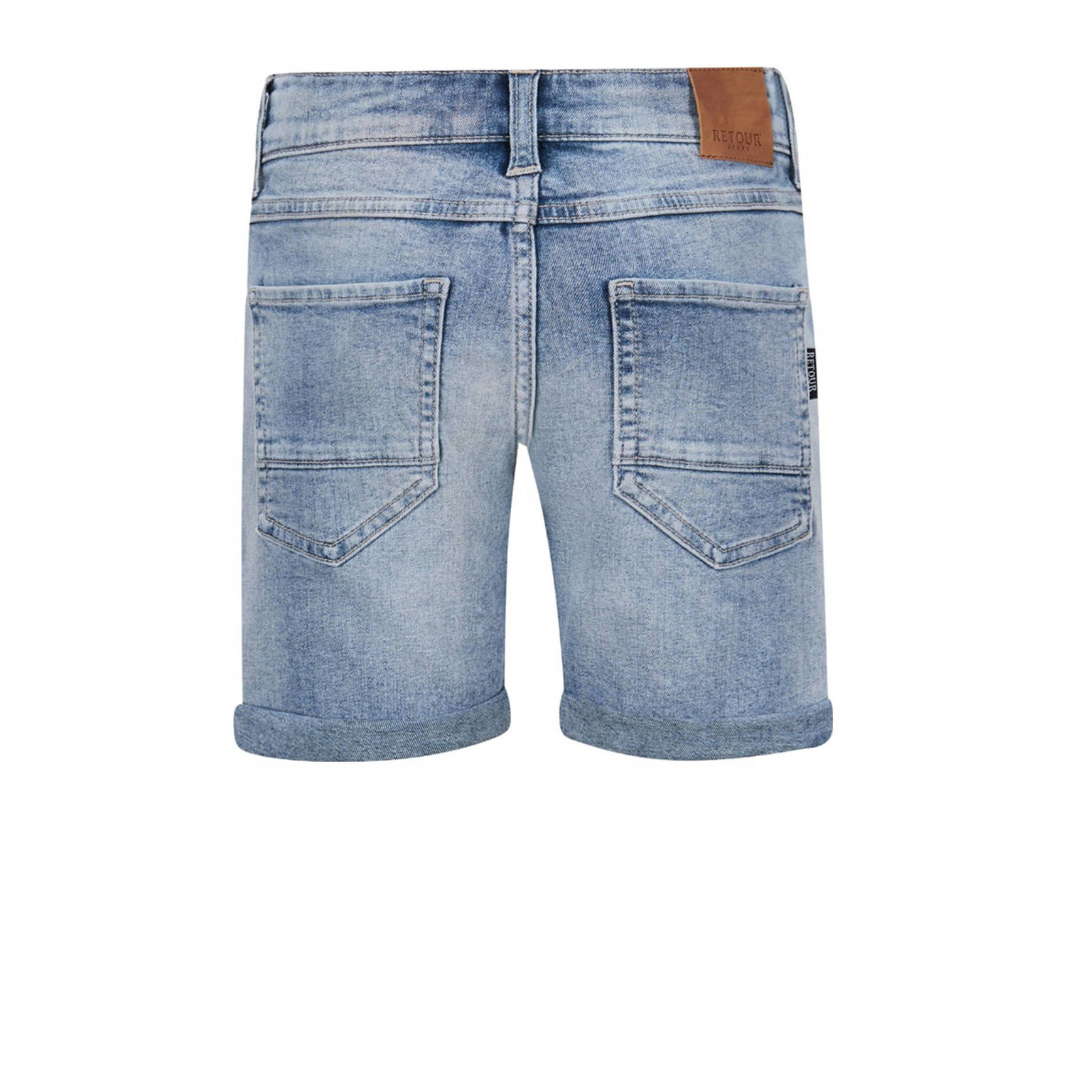 Retour Jeans denim straight short light blue denim