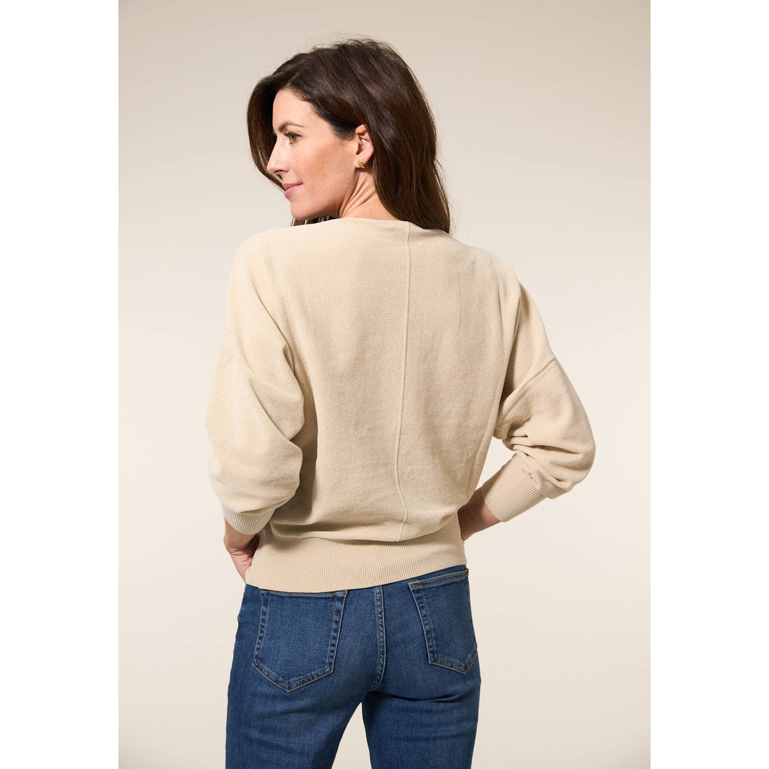 Miss Etam pullover zand fijn gebreid